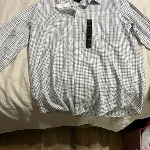 Men's Checkered Shirt - White and Black